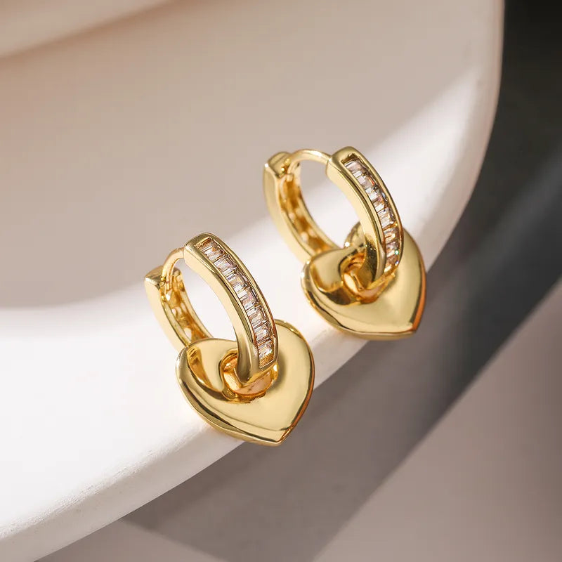 Golden Heart Earrings